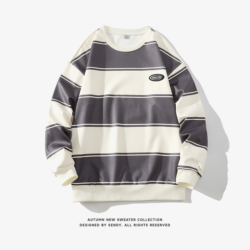 camisa de manga comprida estilo high street listrada