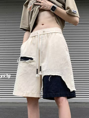 shorts largo com detalhes masculino
