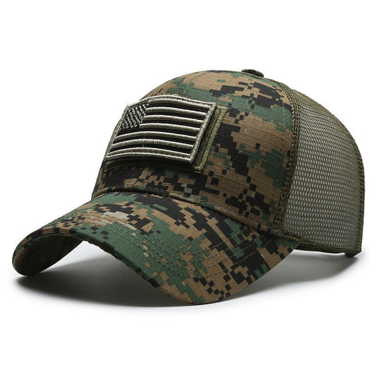 boné de camuflagem retro com bandeira dos EUA