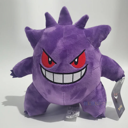 Pokemon Gengar pelúcia brinquedo recheado para crianças, original, bonito, desenhos animados, boneca macia, Pikachu, presente de aniversário, 24cm