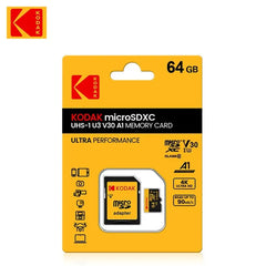 Cartão de memória Kodak Micro SD Card Class 10 32GB 64GB 128GB 256GB U3 4K High Speed Cartao De Memoria TF Mecard C10