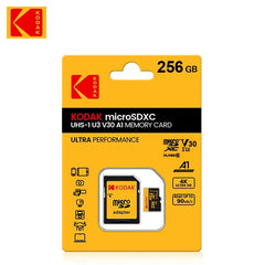 Cartão de memória Kodak Micro SD Card Class 10 32GB 64GB 128GB 256GB U3 4K High Speed Cartao De Memoria TF Mecard C10