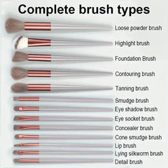 Soft Fluffy Makeup Brush Set, Professional Cosmetic, Foundation Powder, Eyeshadow, Kabuki Blending, Beauty Tool