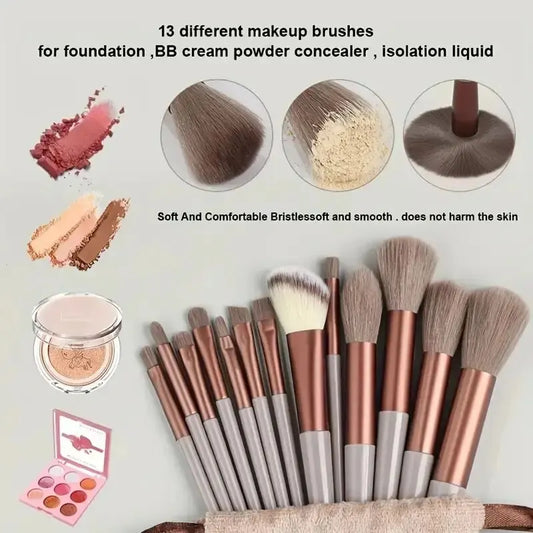 Soft Fluffy Makeup Brush Set, Professional Cosmetic, Foundation Powder, Eyeshadow, Kabuki Blending, Beauty Tool