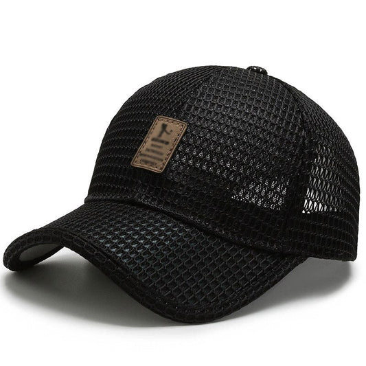 Chapéu de Beisebol em Malha Completa para o Verão, Unissex, Secagem Rápida para Golfe e Corrida, Ajustável Snapback.