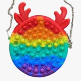 Bolsa Pop-It Fidget Toy Brinquedo Anti Stress De Raciocínio Para Adulto e Crianças 16CM