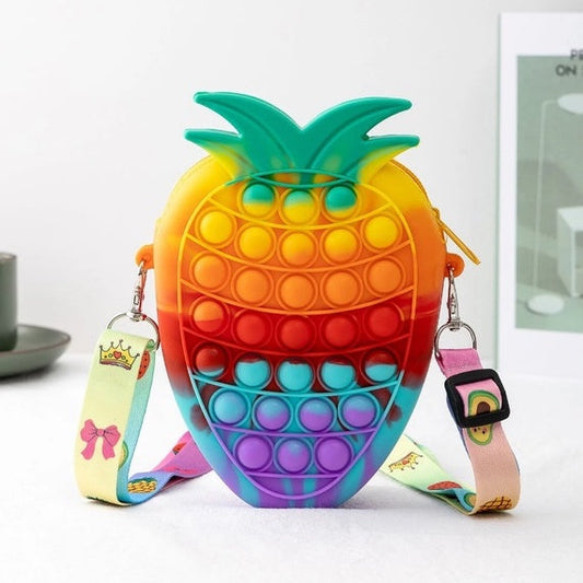 FRUIT BAG Bolsa Pop-It Fidget Toy Brinquedo Anti Stress De Raciocínio Para Adulto e Crianças