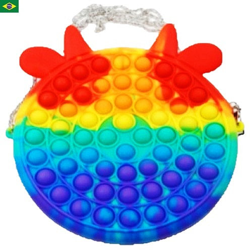 Bolsa Bag Pop-it Fidget Toy Empurre Bolha Anti-stress 18 Cm