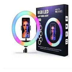 Ring Light 8 Polegada Colorida 20 Com Tripé 2.1 M Youtuber