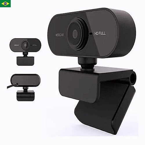 Webcam Full Hd 1080 Usb Mini Câmera De Visão 360º Microfon