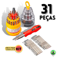 Mini Kit Ferramentas De Precisão Fenda Philips Com 31 Peças