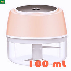 Mini Processador Moedor Eletrico Alho Sem Fio Alimentos Usb