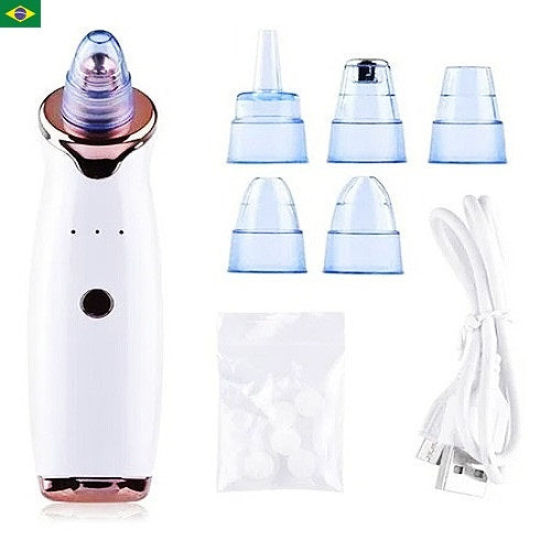 Máquina Sucção A Vácuo Remove Cravo Aparelho Acne Branco