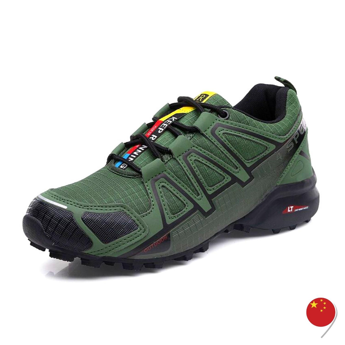 Tênis Esportivo Masculino Para Caminhada/Verde Militar