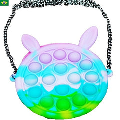 Mini Bolsa Pop-it Fidget Toy Empurre Bolha Anti-stress 10 Cm