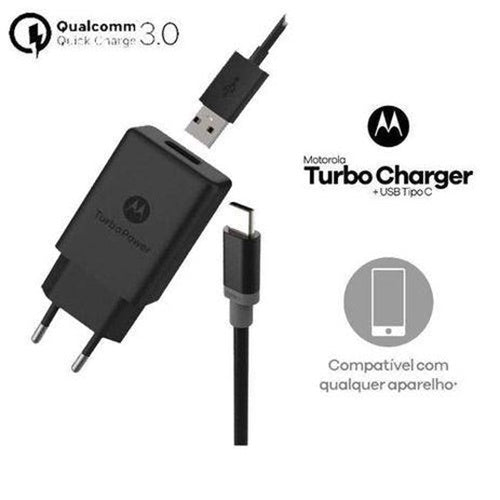 Carregador Smartphone Celular Tipo C Turbo Usb Alta Velocidade Turbopower 18W