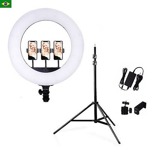 Ring Light Led 18 Polegadas 45cm Com Tripé 2,1m +controle