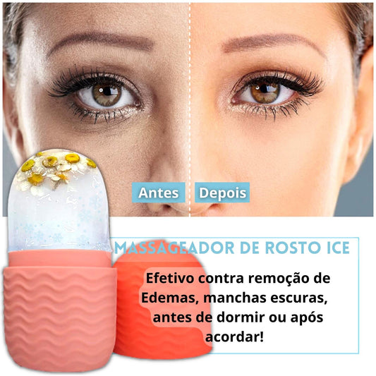Massageador para Rosto ICE Criomassagem com Gelo para Crioterapia