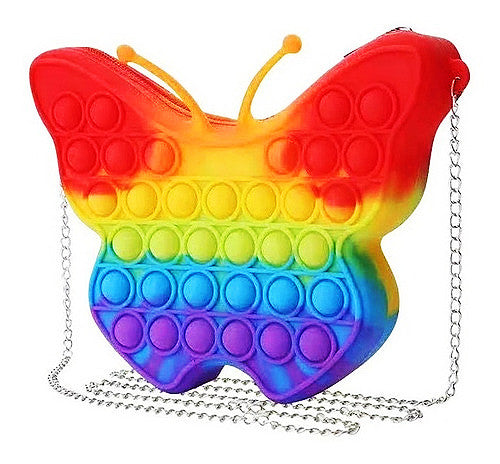 Bolsa Borboleta Pop-it Fidget Toy Empurre Bolha Anti-stress