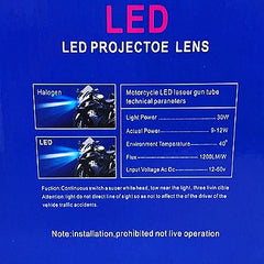 Par Farol Milha Moto Angel Eye U7 Led Auxiliar 30w Neblina