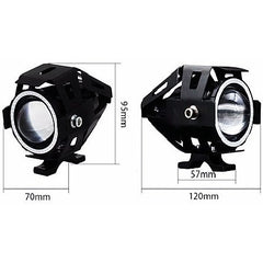 Par Farol Milha Moto Angel Eye U7 Led Auxiliar 30w Neblina