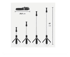 Bastão Pau Selfie Tripe Controle Bluetooth Retrátil Celula