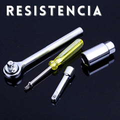 KIT Ferramentas Jogo Com 40 Peças Soquetes de Chave Catraca, Canhão Cachimbo