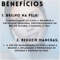 Massageador para Rosto ICE Criomassagem com Gelo para Crioterapia