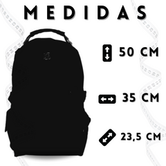 Mochila Bolsa Notebook Grande com Cabo Usb/Fone Capa De Chuva - 7631