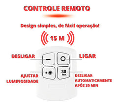 Kit 3 Lampada Luminaria Led Spot Sem Fio Com Controle Remoto