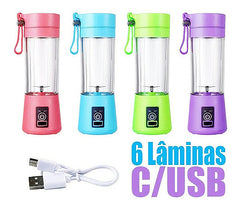 Mini Liquidificador Portátil Shake Take Cup Recarregavel Usb