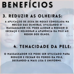 Massageador para Rosto ICE Criomassagem com Gelo para Crioterapia