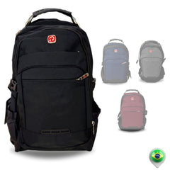 Mochila Bolsa Notebook Grande com Cabo Usb/Fone Capa De Chuva - 7690