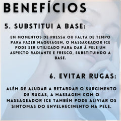 Massageador para Rosto ICE Criomassagem com Gelo para Crioterapia