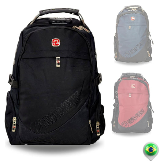 Mochila Bolsa Notebook Grande com Cabo Usb/Fone Capa De Chuva - 7686