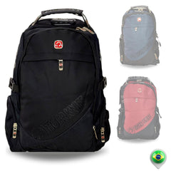 Mochila Bolsa Notebook Grande com Cabo Usb/Fone Capa De Chuva - 7686