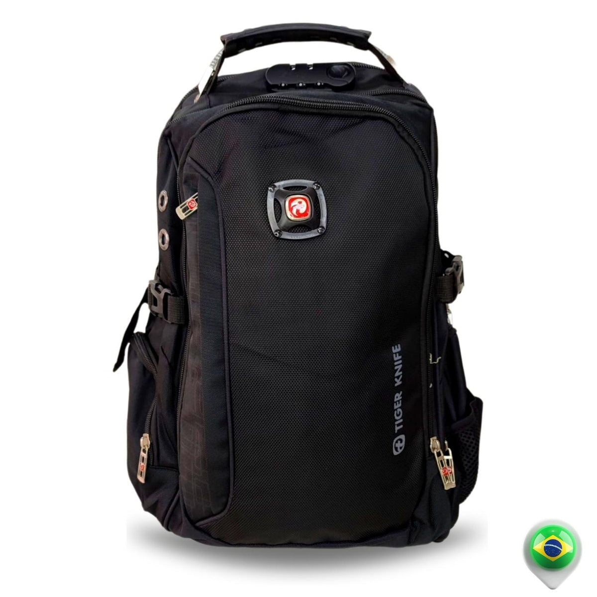Mochila Bolsa Notebook Grande com Cabo Usb/Fone Capa De Chuva - 7681