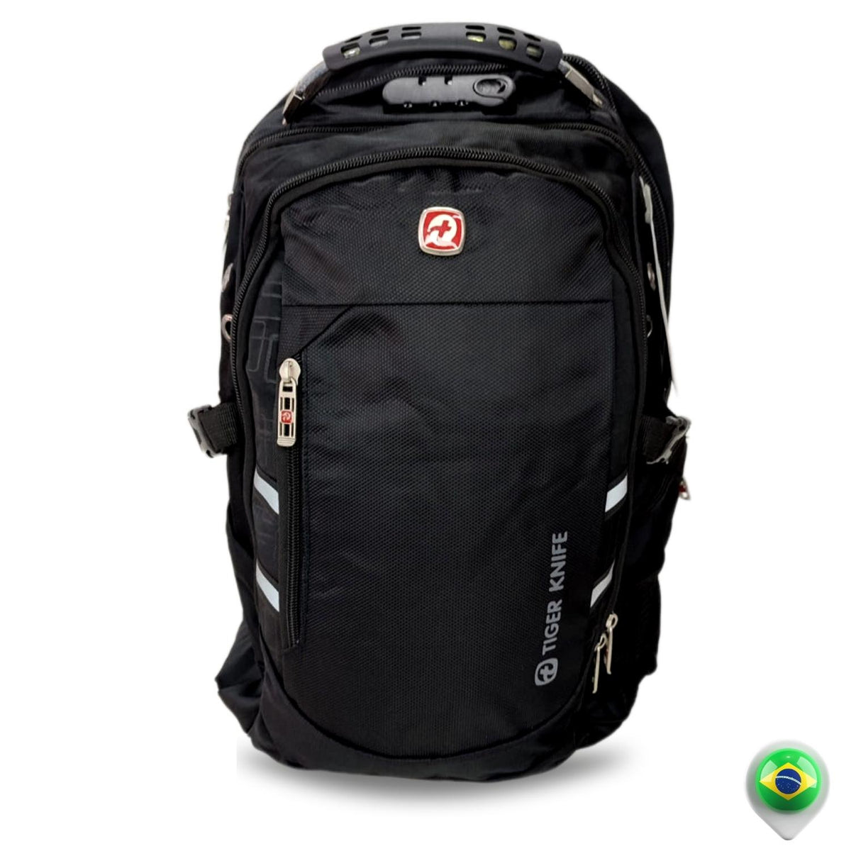 Mochila Bolsa Notebook Grande com Cabo Usb/Fone Capa De Chuva - 7682