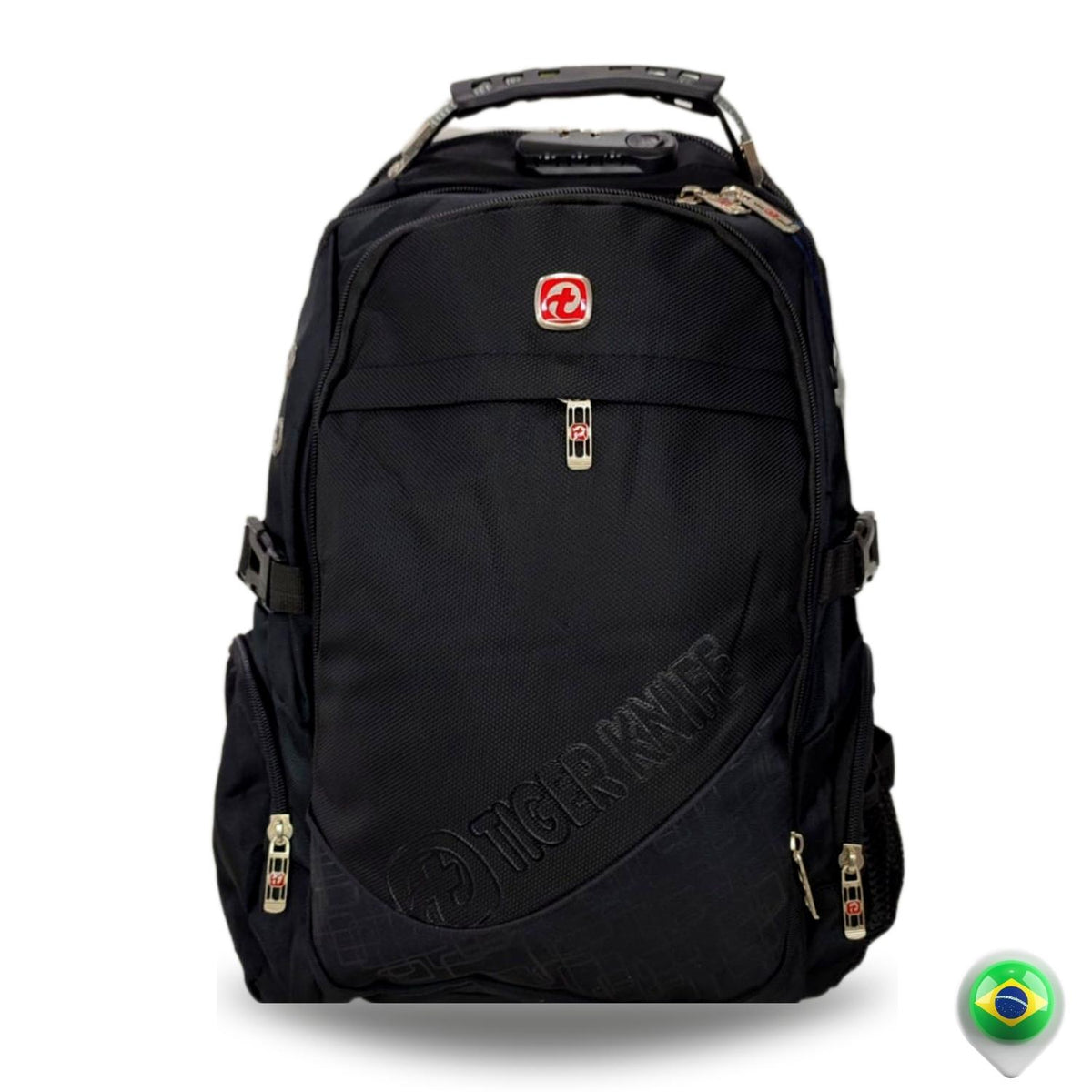 Mochila Bolsa Notebook Grande com Cabo Usb/Fone Capa De Chuva - 7686