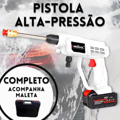 Pistola d'Água Alta-Pressão Branca Completa com Maleta