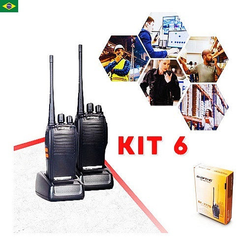 Kit 4 Rádio Comunicador Walk Talk Baofeng - Bf - 777s