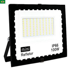 Refletor Led 100w Holofote Bivolt Prova Dágua Branco Frio