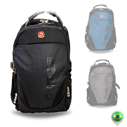 Mochila Bolsa Notebook Grande com Cabo Usb/Fone Capa De Chuva - 7688