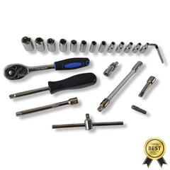 Jogo Soquetes 53 Peças Completo Bits Catraca Kit Ferramentas